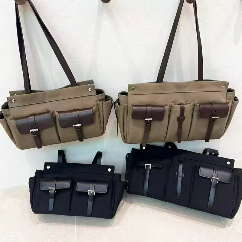 Classic Canvas Tote Bags For Women Luxury Designer Handbag Purse 2026 New In Multiple Pockets Top Handle Underarm Cloth Shoulder