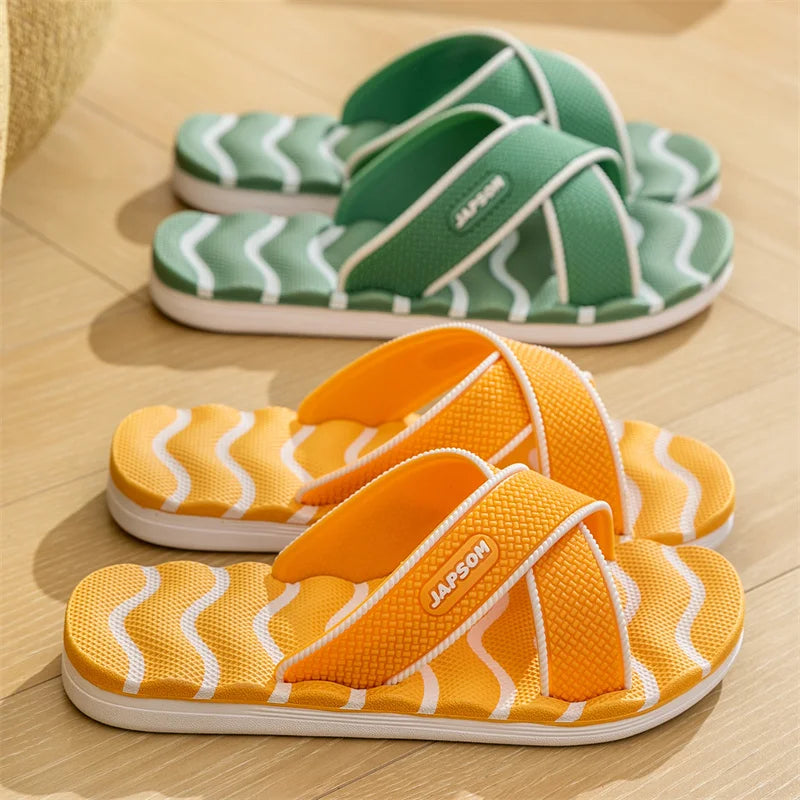 Summer Men Women Indoor Home Slippers Soft House Shoes Slides Guest Shoes Sleepers Slipers Room Bedroom Bathroom