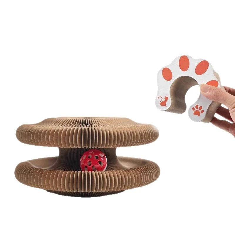 Magic Accordion Cat Scratching Board Nest,wear-resistant And Lint-free,cat Toy For Self-entertainment And Nail Scratching