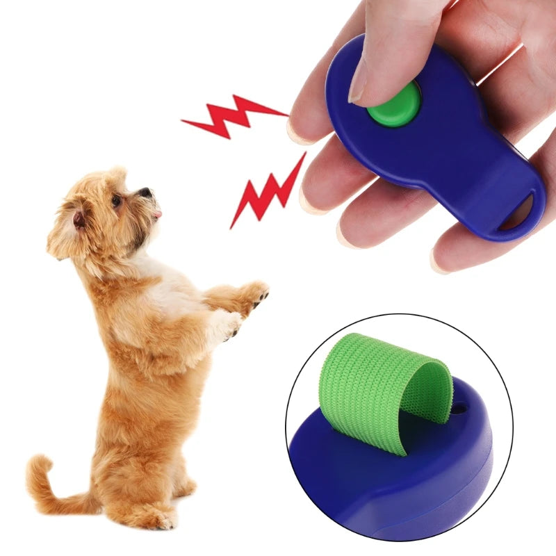 Pet Dog Clicker Dog Training Clicker with Elastic Finger Strap Large Button Clicker for Pet Dog for Cat Bird Horse Train