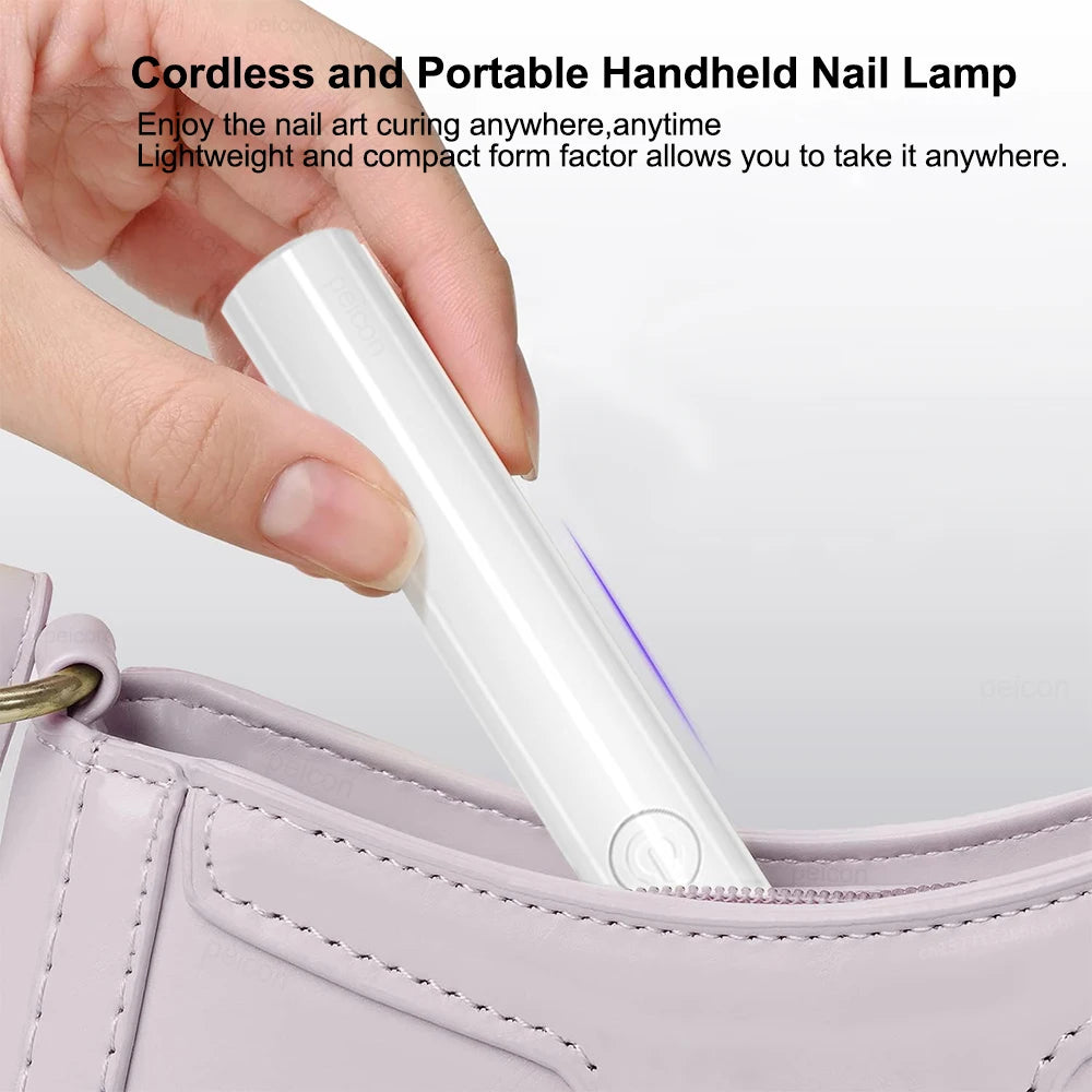UV LED Nail Lamp Nail Dryer Lamp Removable Mini Portable Nail Dryer Rechargeable Nail lamp For Gel Nails Nail Art Tools
