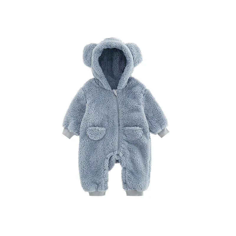 Spring Baby Romper Warm Fleece Jumpsuits for Baby Autumn Long Sleeve Infant Rompers Newborn Boy Girl Homewear Pajamas