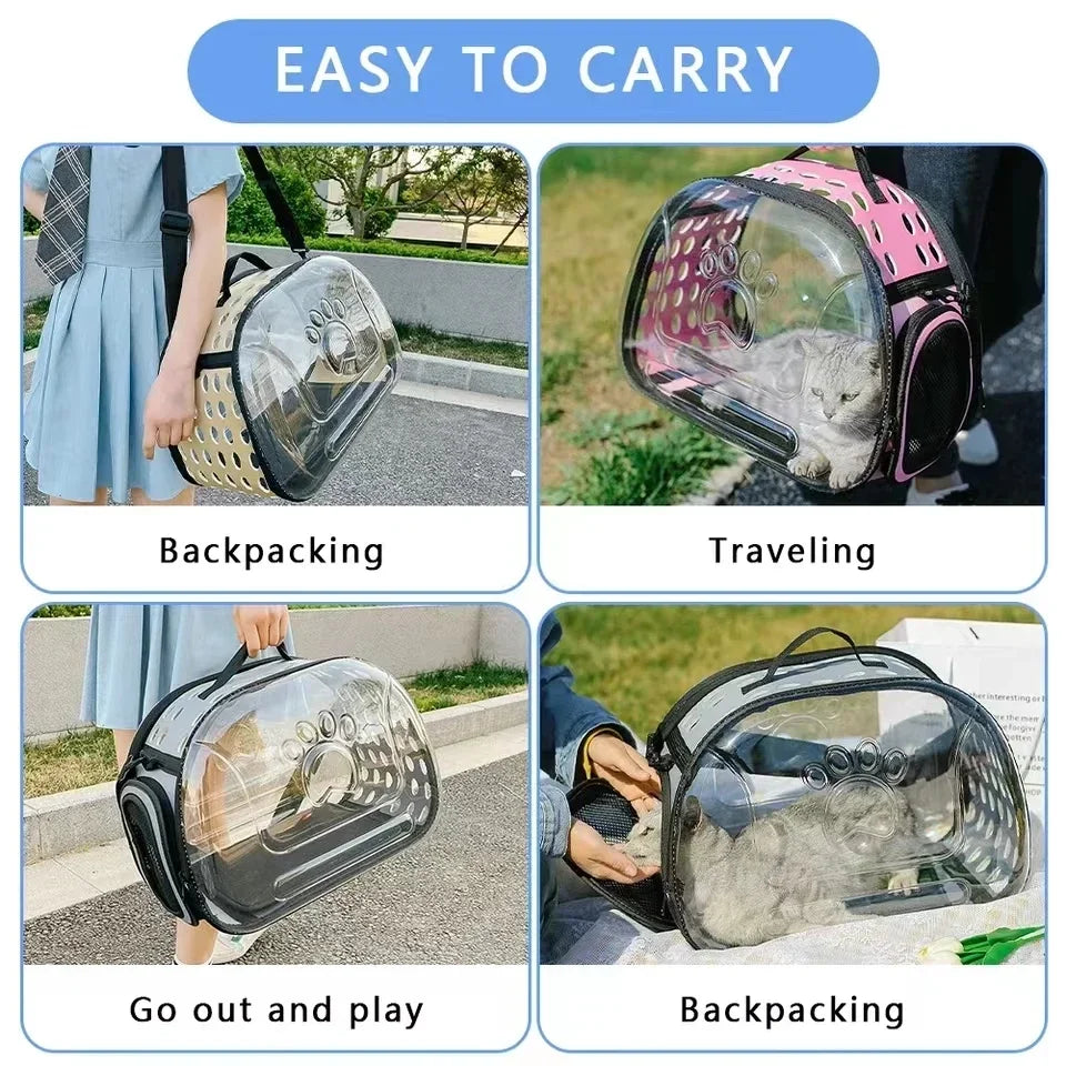 Cat Carrier Bag Outdoor Pet Shoulder bag Pet Dogs Cats Portable Breathable Collapsible Travel Cat Carrier Bag small dog