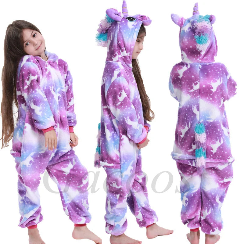 Kigurumi Onesie Kids Capybara Pajamas For Children Christmas Blanket Sleepers Baby Costume Winter Boy Girl Cat Jumspuit