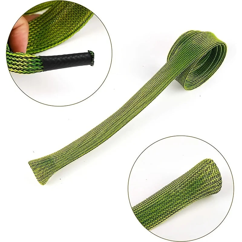12Pcs Rod Sock Fishing Rod Sleeve Rod Cover Braided Mesh Rod Protector Pole Gloves Fishing Tools. Flat or Pointed End/Spinning O