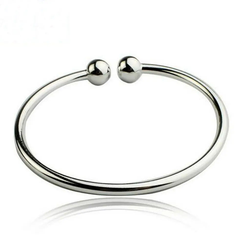 Classic Wholesale Silver Plated Bracelet Mens/Womens Fashion Jewelry Adjustable Bangles