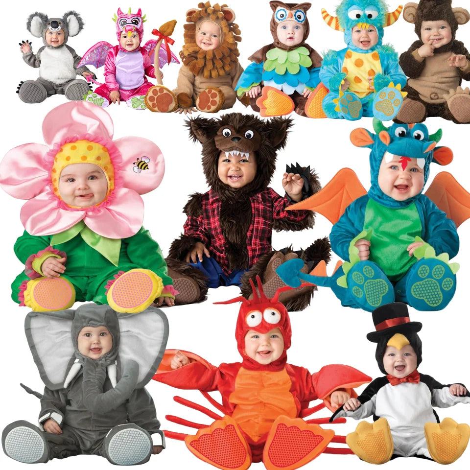 Halloween Baby Boy Girl Clothes Romper Onesie Newborn Toddler Christmas Rompers Flannel Warm Soft Baby Infant Costume