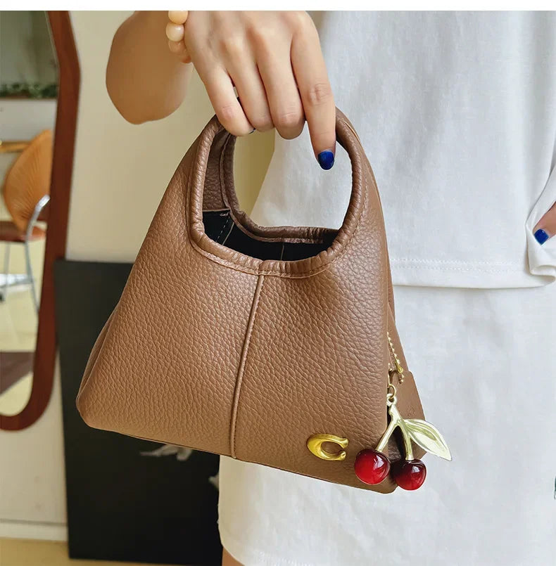 Women's Mini Bucket Bag Designer Style Large Capacity Handbag Casual Crossbody Shoulder Bag with Detachable Shoulder Strap