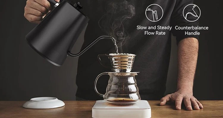 220V 110V 1200W Gooseneck water kettle with temperature control pour over electric Kettle for Coffee and Tea