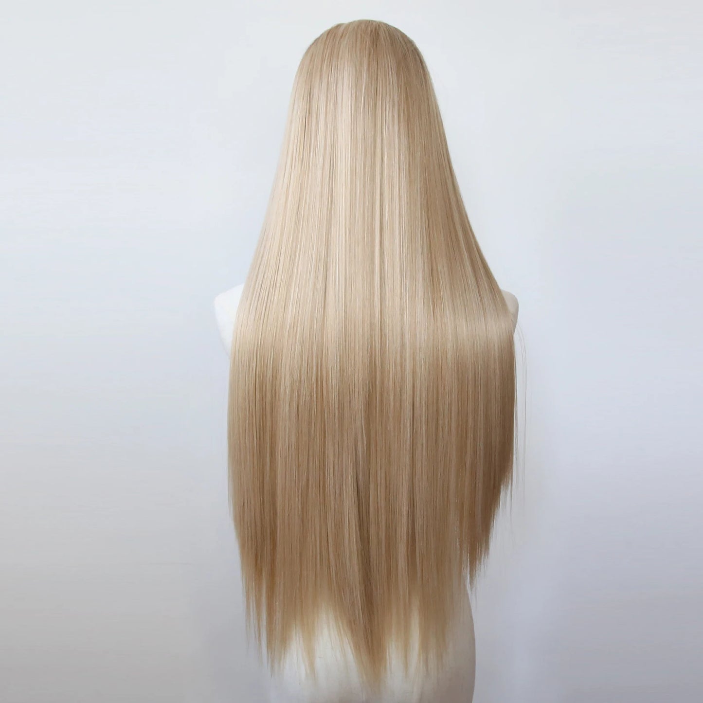 Ombre Honey Blonde Wig Synthetic Lace Front Wig Long Straight Lace Front Synthetic Wig Pre Plucked Heat Resistant Fiber Hair