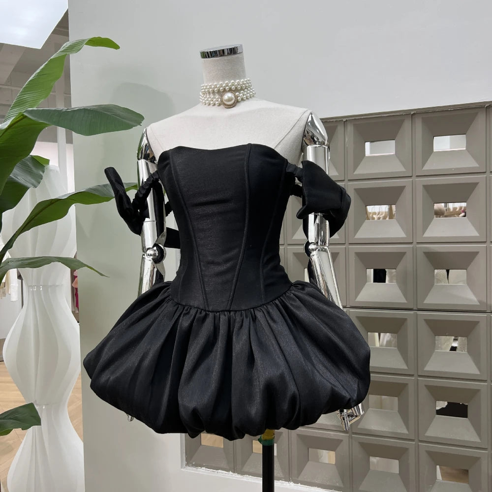 Luxury Women's Summer Nightclub Party Dresses Sexy Off Shoulder A Line Ball Gowns Elegant Birthday Cocktail Dress With Shorts