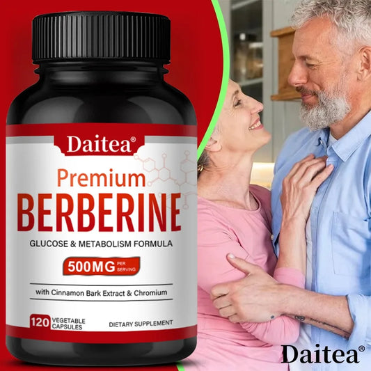Berberine Hydrochloride with Cinnamon - Support Glucose Balance, Liver Health, Digestion, Non-GMO, Gluten-Free