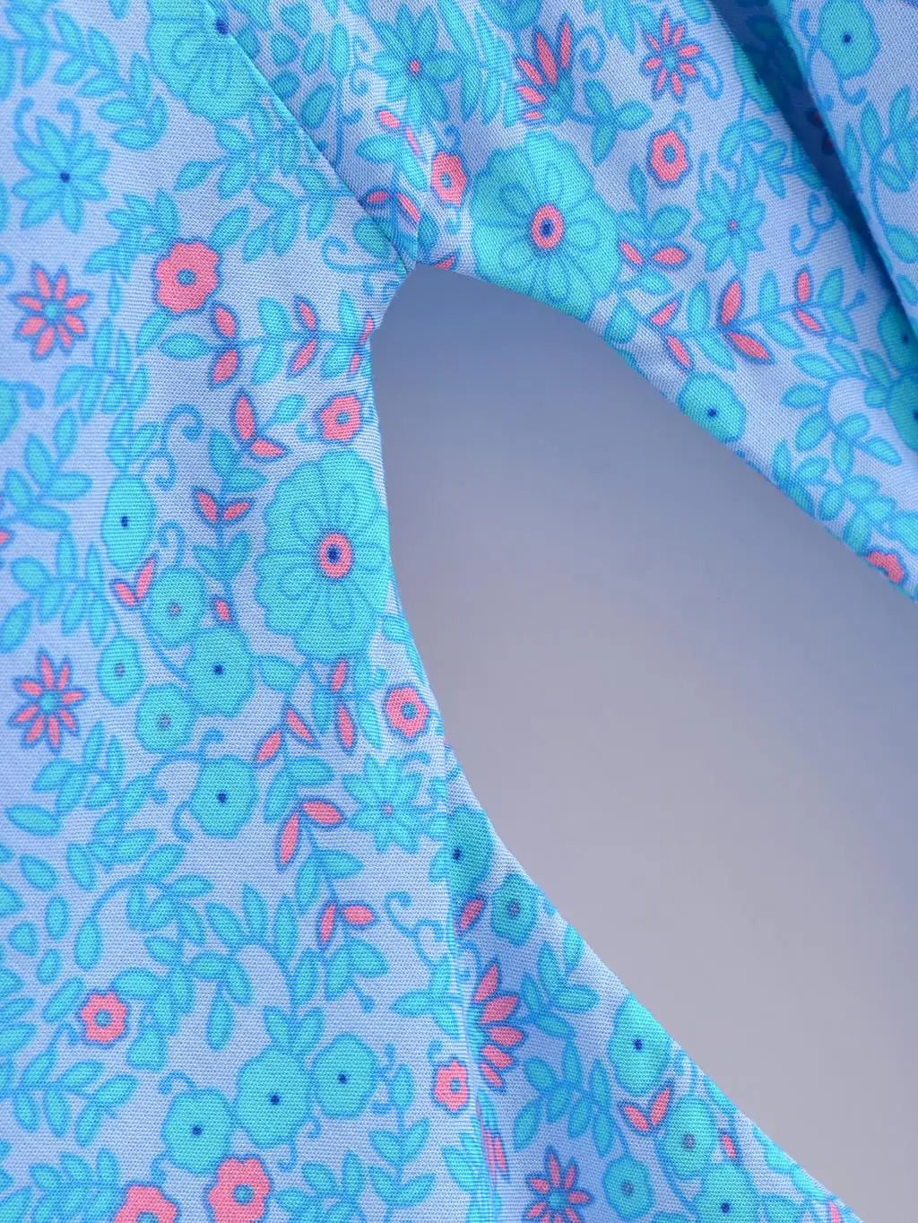 BOHO Women Blue With Pink Flower Print Kimono Shirt Holiday Tide Bow Sashes Mid Long Cardigan Summer Blouse Beach Cape