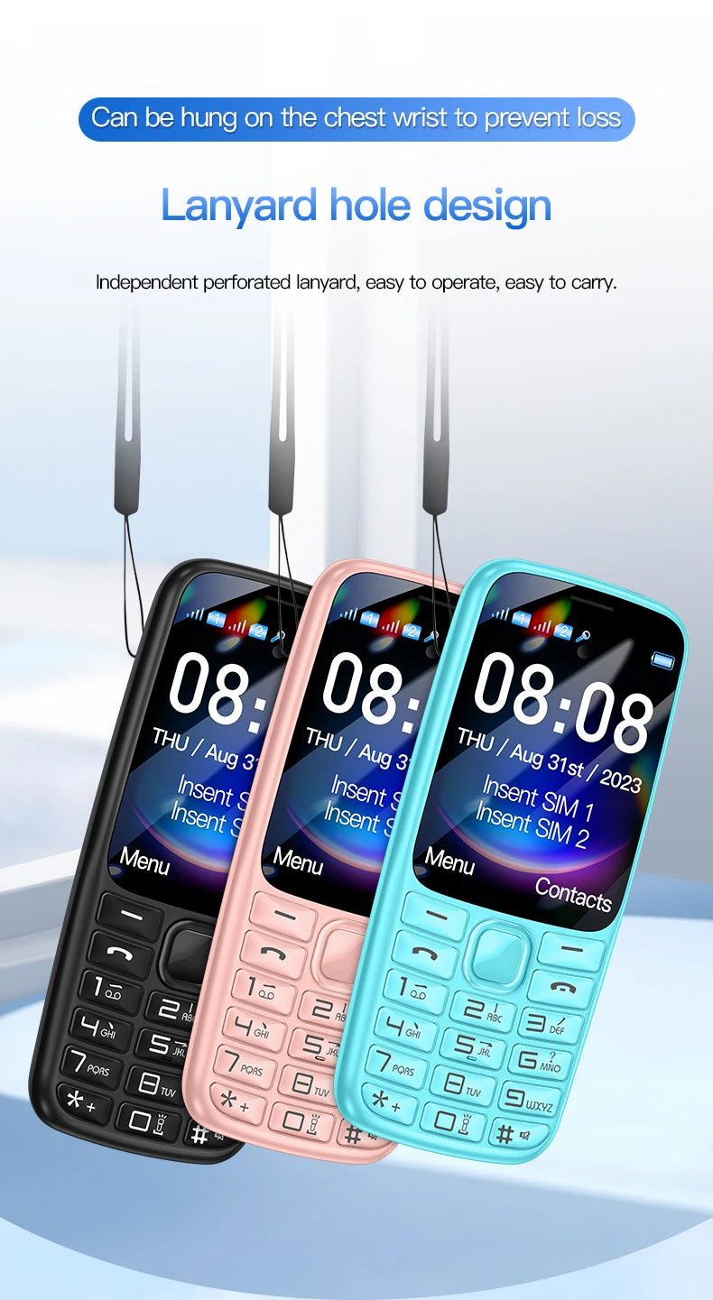C99(H11) 4G Button Phone 2.4inches TFT Screen Dual SIM Dual Standby Voice King Alarm Clock 1500mAh Battery Torch CellPhone