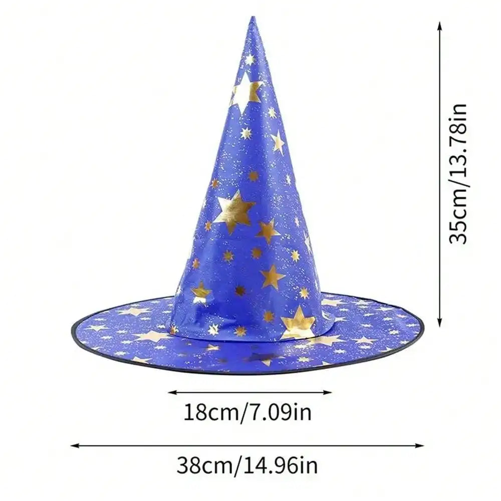 Halloween Witch Hats Masquerade Wizard Kids Hat Role Play Prop Cosplay Costume Home Decoration Dress Up Headgear Party Decor