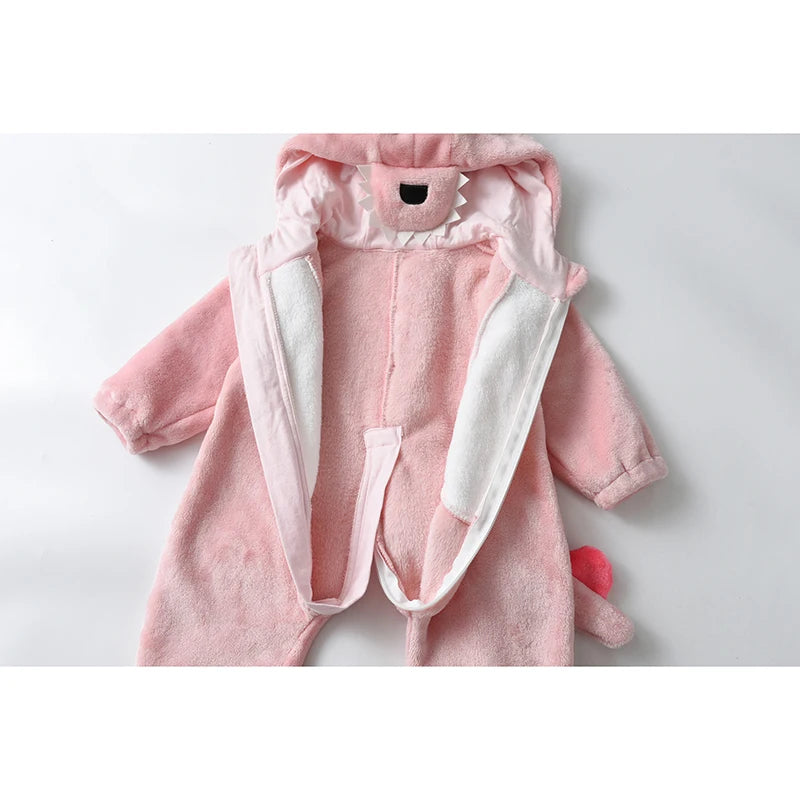 Halloween Baby Rompers Kigurumis Lovely Dinosaur Cartoon Pajamas Clothes Infant Boys Girls Baby Onesie Romper Newborn Hooded