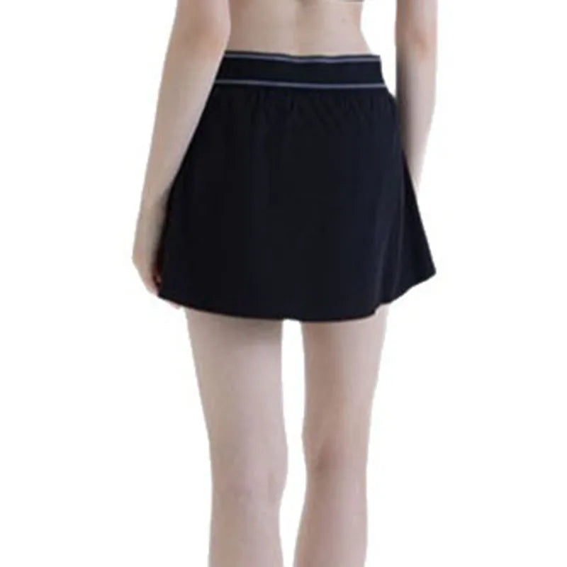 New Women's Tennis Skirt Outdoor Sports Breathable and Comfortable Simple Anti Light Skirt