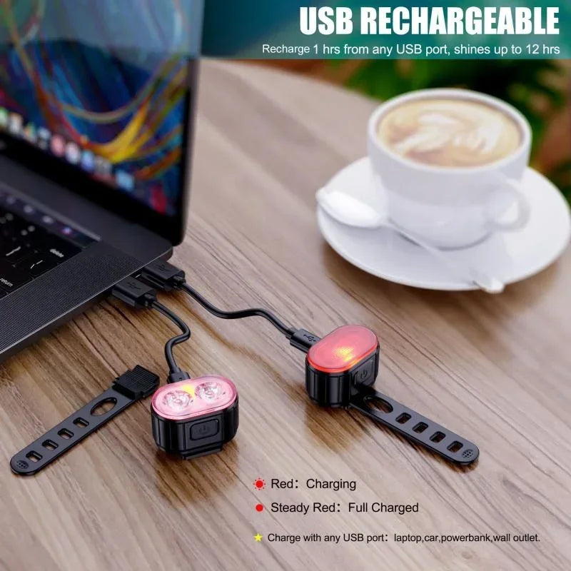Bike Lighting Front and Rear Lights Bicycle Lamp Led Cycling Light Bike Flashlight for Bicycle Front Taillight Lantern