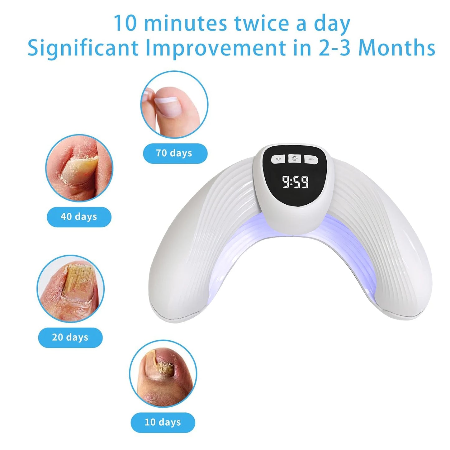 Led Nail Art Lamp Auto On Effectively Remove Nail Fungal Light Fingernail Fungus Treat with Display Curing Lamp