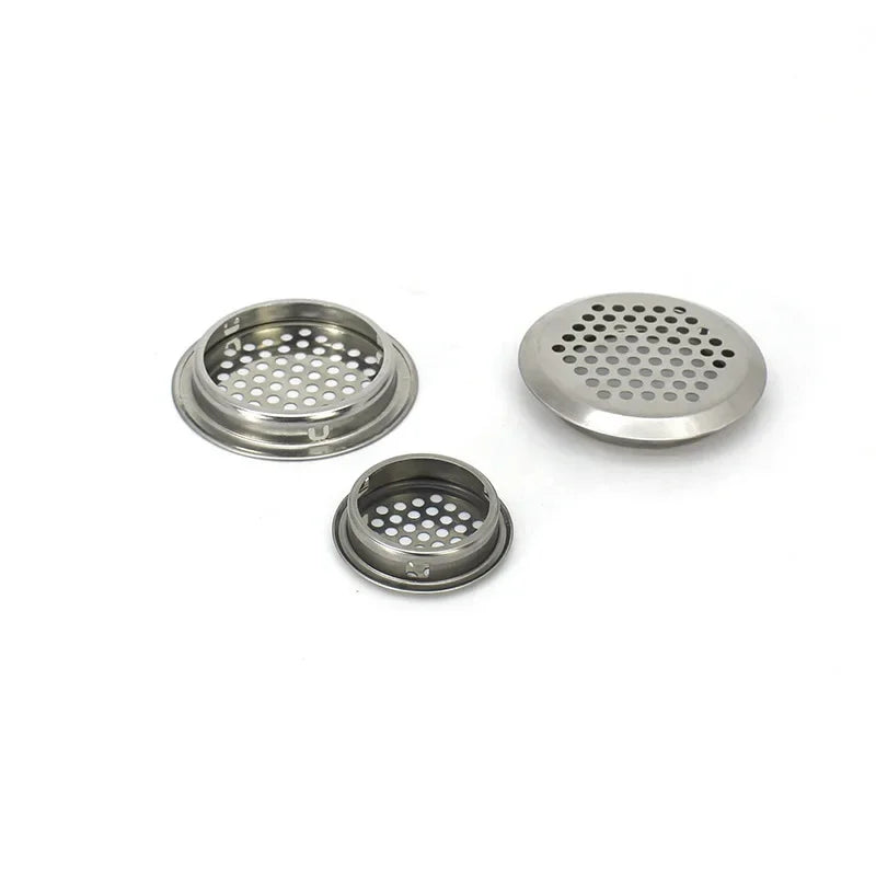 10pcs Round cabinet Air duct Vent Dia.19mm-53mm Steel Louver Mesh Hole plug decoration cover Wardrobe grille ventilation systems