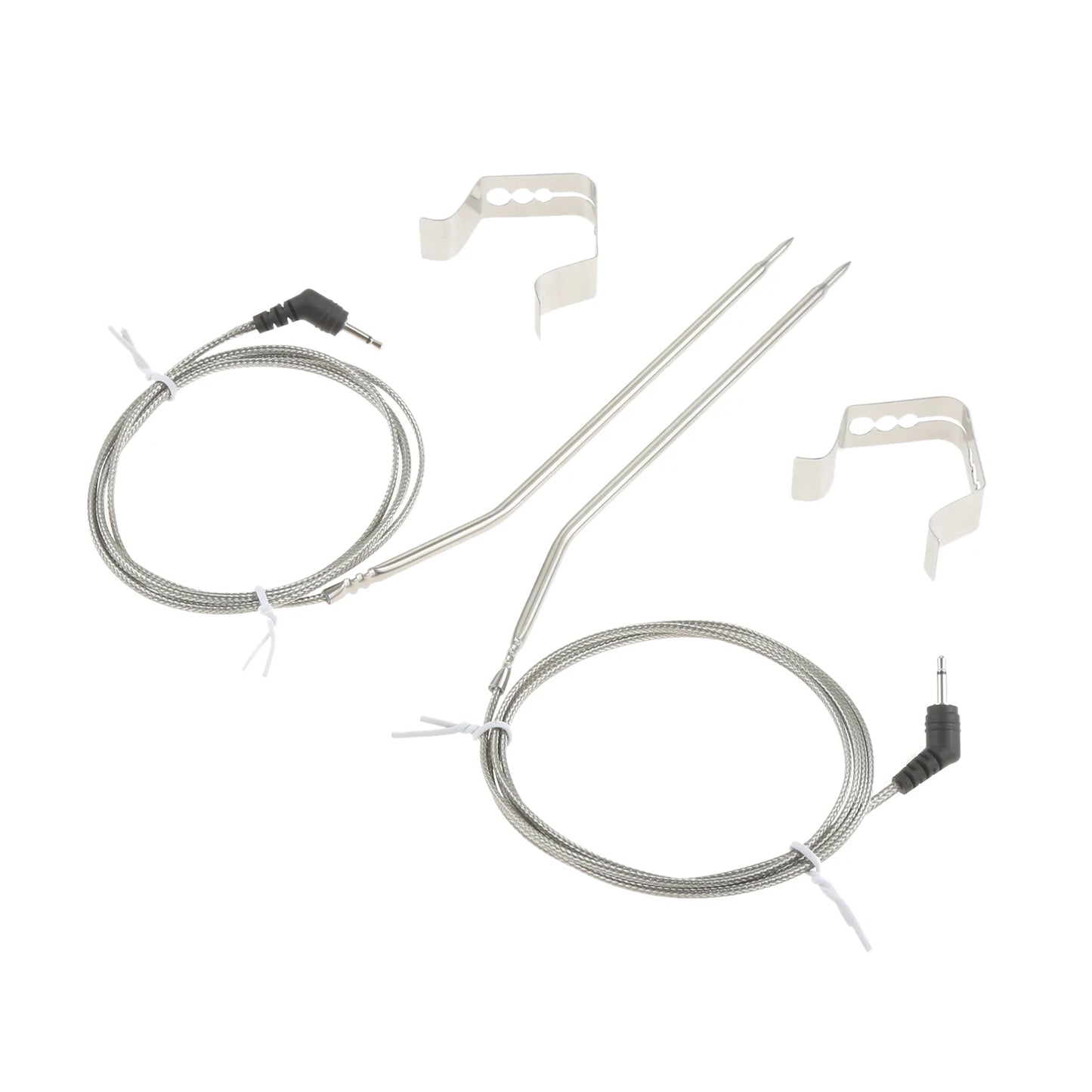 2 Pack Meat Thermometer Probe Replacement for Thermopro TP04 TP06 TP06S TP07 TP07S TP08 TP08S TP09 TP09B TP10 TP16 with 2 Clips