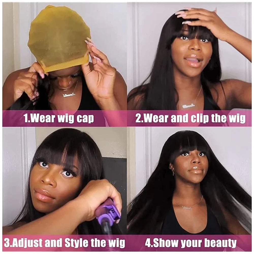 Kinky Straight V Part Wig Human Hair For Women with Drawstring 250% Density Upgrade Glueless U Part Wig No Leave Out No Sew In