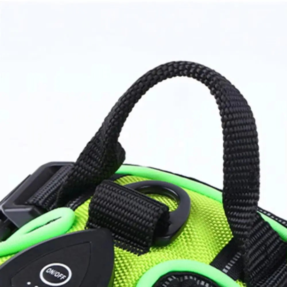 Light Up LED Dog Harness Rechargeable Adjustable Luminous Pet Chest Strap Padded Collar Soft Dog Glow Vest for Night Walking