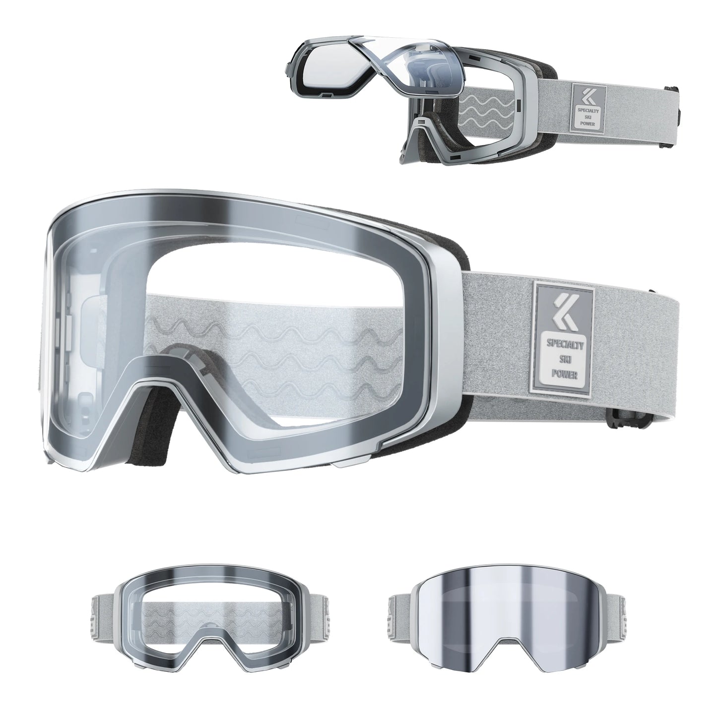 Kapvoe Photochromic Snow Goggles Ski Snowboard Anti-Fog Mask for Men Women Eyewear UV400 Protection Glasses Snowmobile Winter