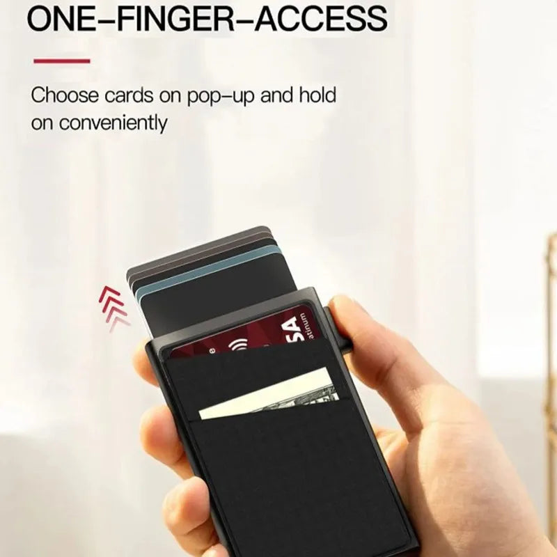 Anti-theft Cards Protectors Card Holder Minimalist Smart Wallet RFID Protection Aluminum Metal Box Cardholder Case Porte Carte