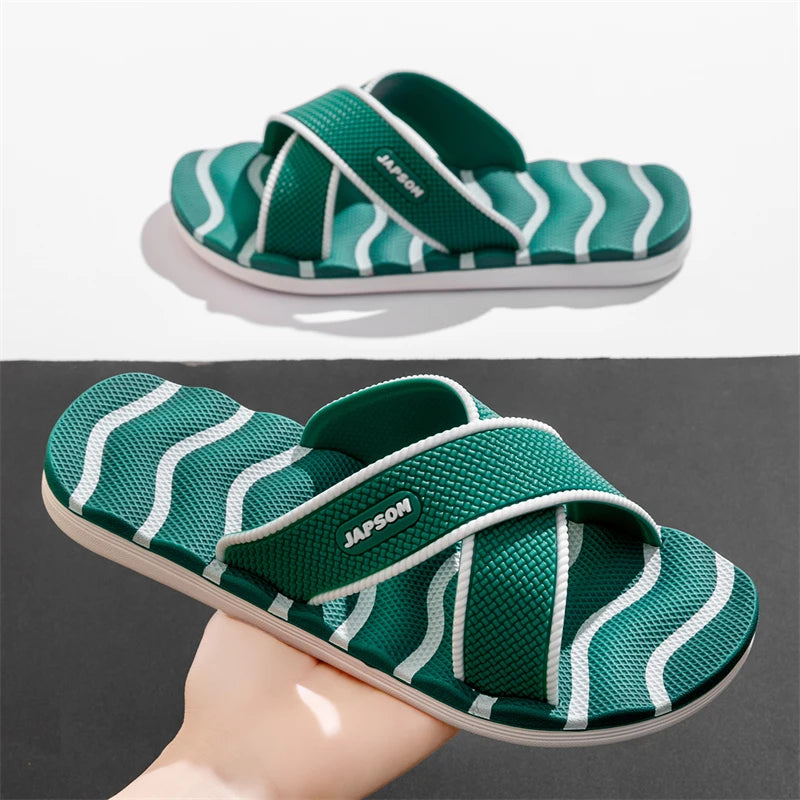 Couple Style Men's and Women's New Summer Beach Shoes Lightweight Flip-Flops Non-Slip Large Size Slippers Thick-Soled Anti-Odor
