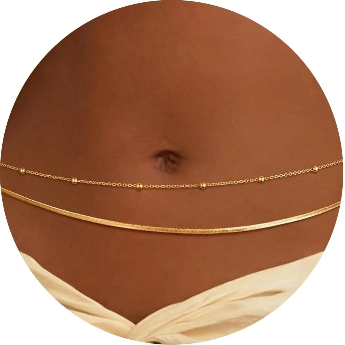 Sexy Belly Chains For Women Beads Cuban Waist Chain Jewelry For Beach Accessories