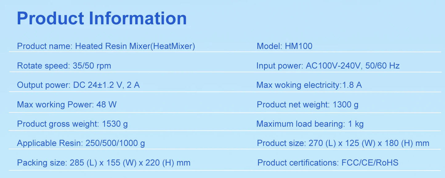 Antinsky Heat Mixer HM100 Easy to Operate Active Heating Mixing Suitable for Elegoo/Anycubic/Phrozen LCD DLP SLA 3D Printer