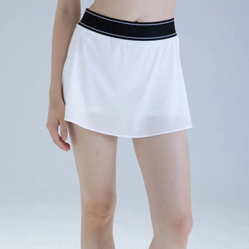 New Women's Tennis Skirt Outdoor Sports Breathable and Comfortable Simple Anti Light Skirt