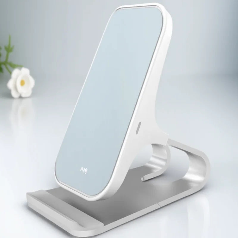 Wireless Charger Mount 10W 7.5W 5W Qi Fast Charging Pad 2 Coils Case Friendly Anti Slip Rubber Type C Input