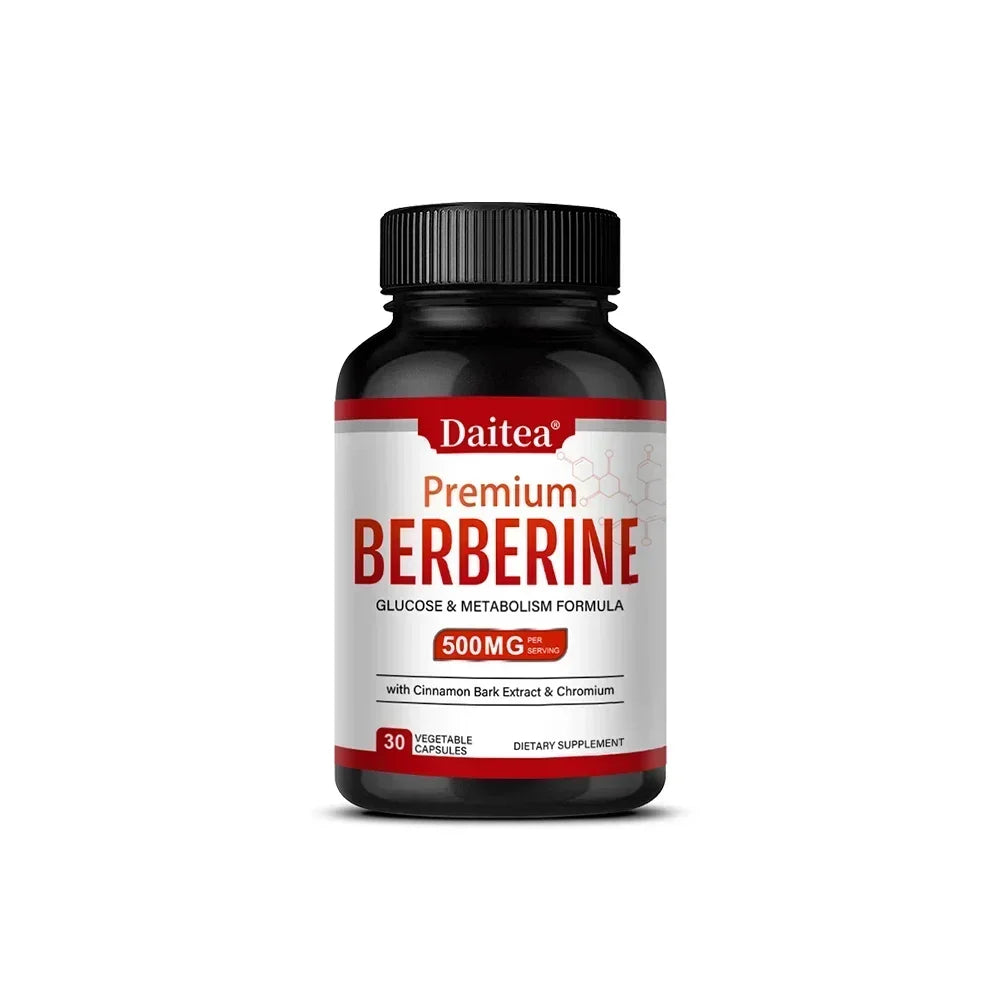 Berberine Hydrochloride with Cinnamon - Support Glucose Balance, Liver Health, Digestion, Non-GMO, Gluten-Free