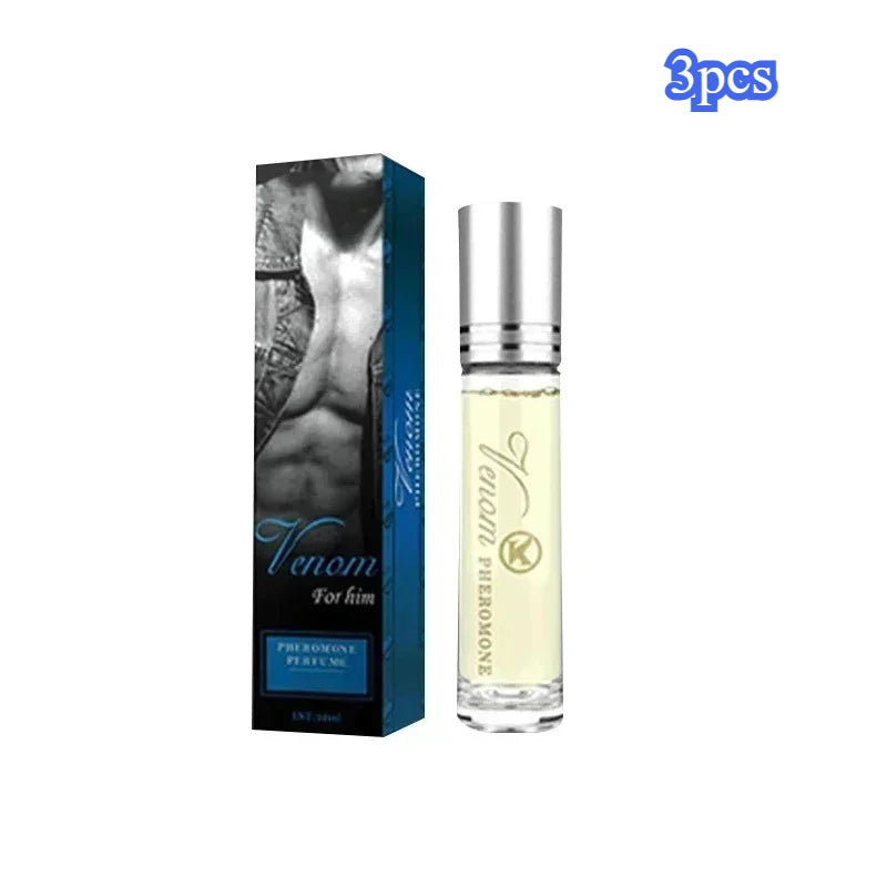 3pcs 10ml Gold Powder Intimate Partner Erotic Pheromone Perfume Roller Ball Fragrance KAKOU Soul Code Body Spray for Men Women