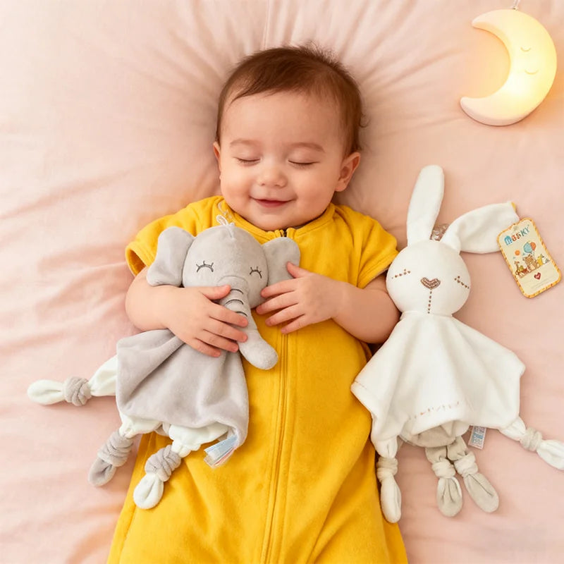 Baby Security Blanket Soft Plush Stuffed Animal Toys Infant Bibs Nursery Newborn Sleeping Dolls Cartoon Soother Appease Towel