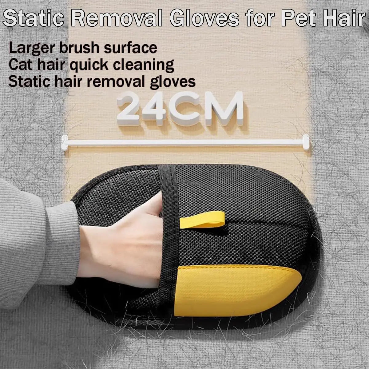 Reusable Cat Grooming 3pcs Gloves Electrostatic Pet Hair Removal Mitts Cat Hair Remover Brush Sticking Device Home Hair Scraper