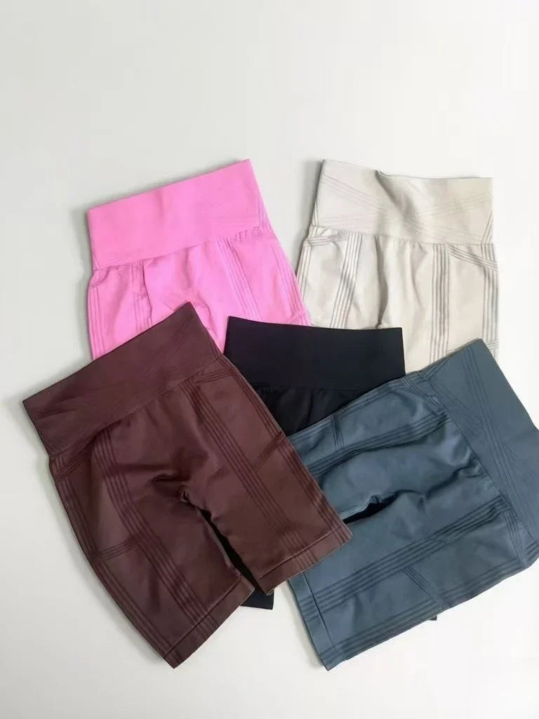 Women High Waist 5 Inch  Shorts Butt Lift Yoga Shorts Naked Feel Breathable Tight Run Gym Workout Outer Athletic Biker Shorts