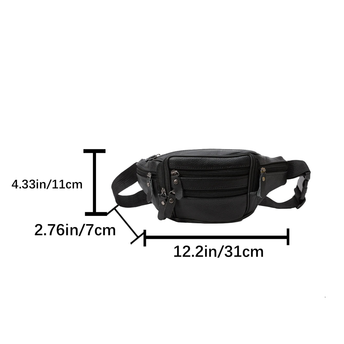 Leather Waist Bag Casual Small Square Hip Packs Crossbody Multi-function Outdoor Phone Pouch Belt Bag Fanny Pack Shoulder Bags