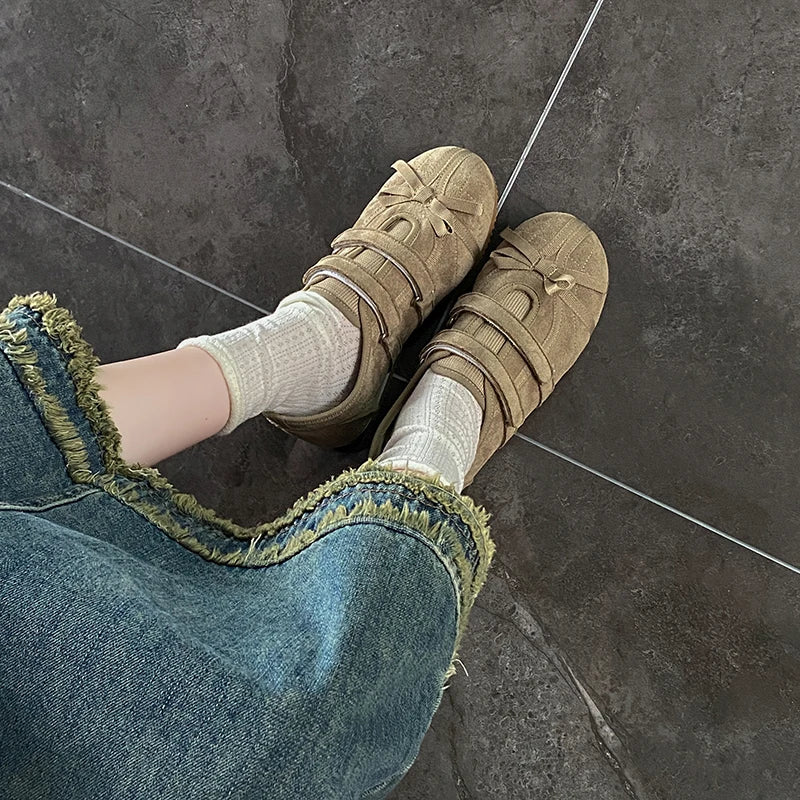 Flats Women Ballet Dance Shoes Walking Spring Cozy Sport Shoes Woman 2025 Fashion New Designer Sneakers Brand Zapatos De Mujer