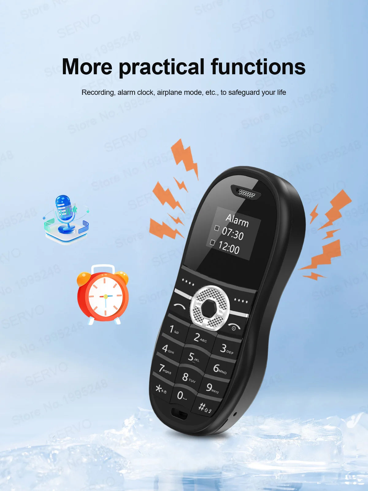 SERVO X18 Mini Sports Car Mobile Phone 2G GSM Call Recording Magic Voice Blacklist Dual SIM Standby Cute Backup Kids Cellphones