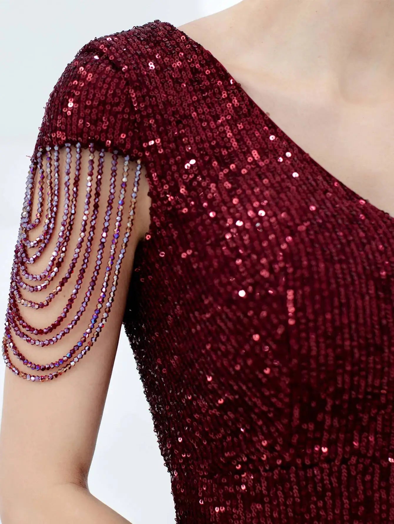 Sexy vintage maxi black sequin summer dress women 2025 elegant luxury birthday party long dresses fishtail evening dress vestido