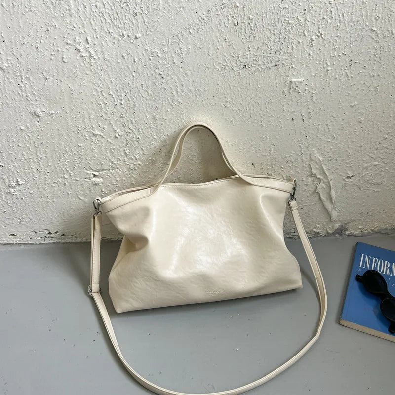 Casual Women Handbags Big Capacity Luxury Design PU Leather Female Shoulder Crossbody Bag Commuting Office Totes Ladies Hand Bag