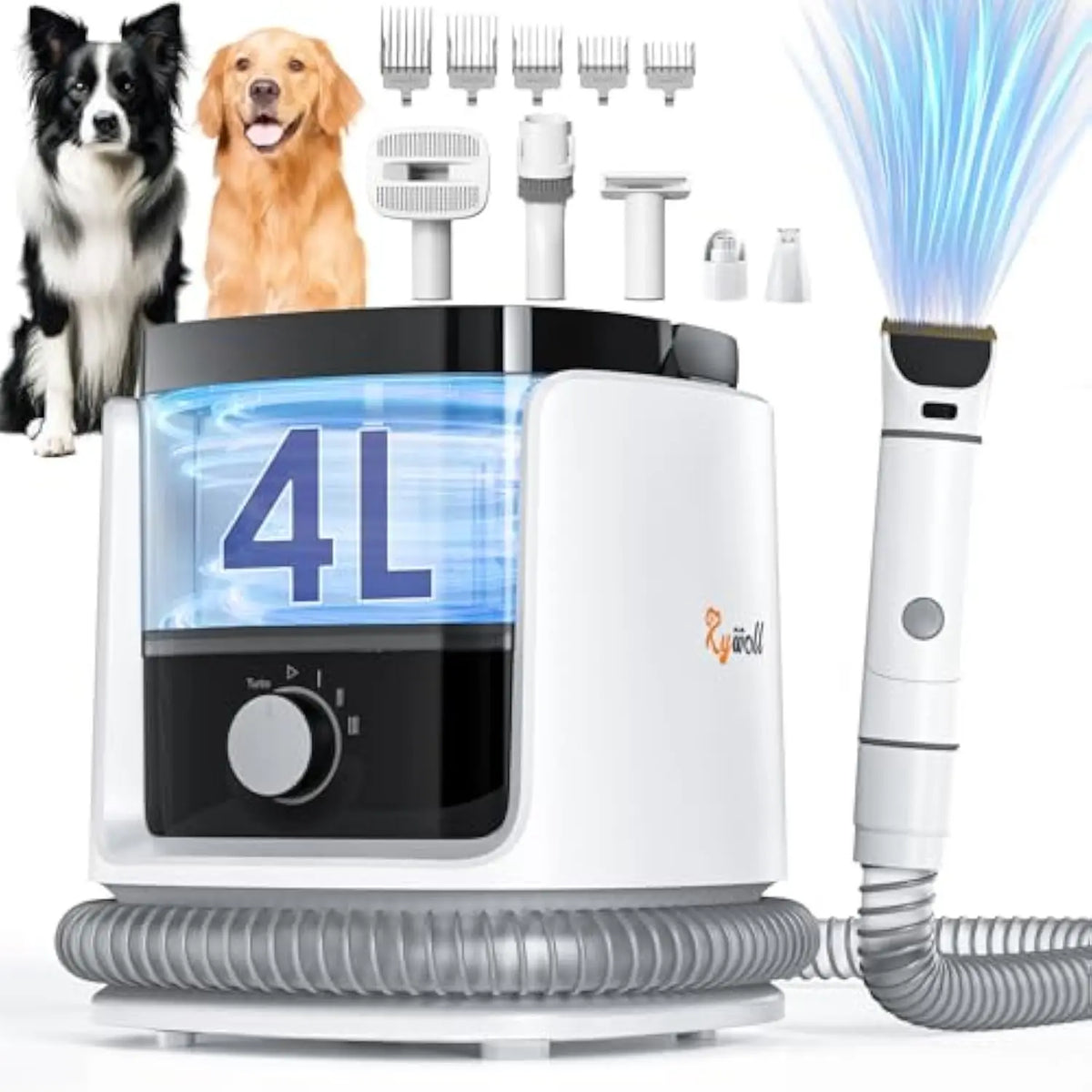 Pet Hair Care Vacuum Cleaner, Multifunctional Handheld Modern Plastic Pet Care Vacuum Cleaner Set, Suitable for Cats and Dogs