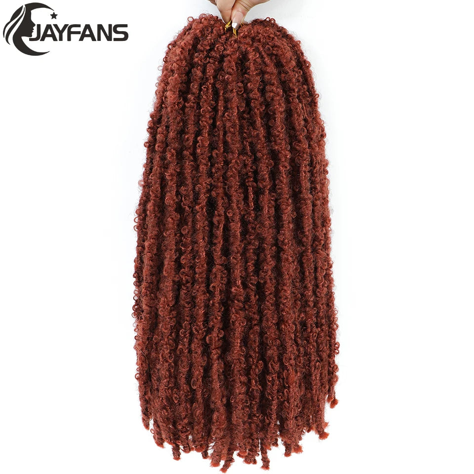 18 24 Inch Butterfly Locs Crochet Hair Extensions Synthetic Distressed Butterfly Soft Locs Crochet Braids Hair for Black Women
