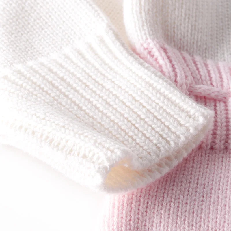 Autumn Lovely Heart Jumpsuit Infant Baby Girl Knitted Clothes Love Romper Bodysuit Outfit Spring Cotton Knitted Sweater Bodysuit