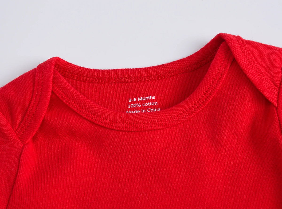 Baby Girls Clothing Body Suit Newborn Infant Boys Romper Infant Long Sleeve Summer Red Jumpsuit Cotton Soild Color Pyjama Bebe