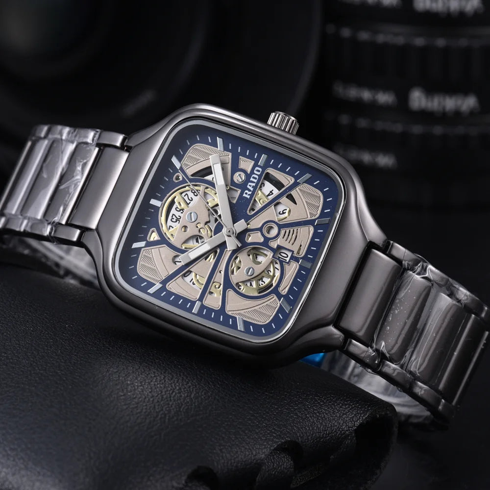 Elegant Unique Rado Original Brand Watches For Mens Classic Multifunction Quartz Watch Luxury Business AAA Male Clocks