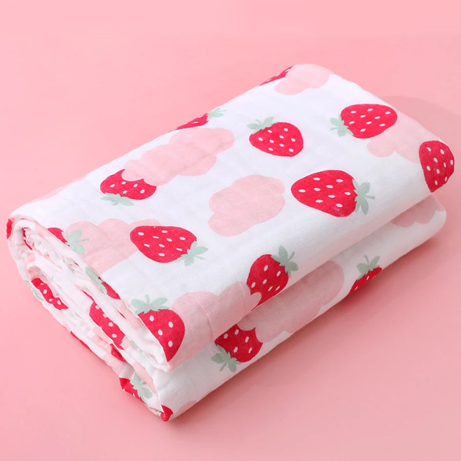 Baby Washcloth 4-Layer Gauze Infant Bath Towel Newborn Bathrobe Cotton Blanket for Boy Girl Children's Blanket Swaddle Wrap
